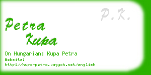 petra kupa business card